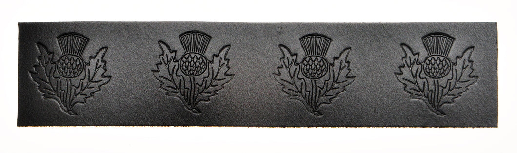 Embossed Thistle Pattern Belt